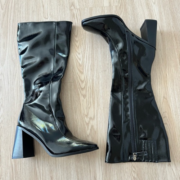 Princess Polly vegan patent leather boots nwot - Picture 11 of 11
